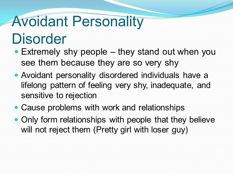 dating and avoidant personality disorder